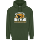 Old Man With a Bow & Arrow Funny Archery Mens 80% Cotton Hoodie Forest Green