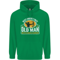Old Man With a Bow & Arrow Funny Archery Mens 80% Cotton Hoodie Irish Green