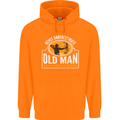 Old Man With a Bow & Arrow Funny Archery Mens 80% Cotton Hoodie Orange