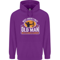 Old Man With a Bow & Arrow Funny Archery Mens 80% Cotton Hoodie Purple