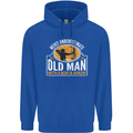 Old Man With a Bow & Arrow Funny Archery Mens 80% Cotton Hoodie Royal Blue