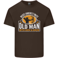 Old Man With a Bow & Arrow Funny Archery Mens Cotton T-Shirt Tee Top Dark Chocolate