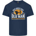 Old Man With a Bow & Arrow Funny Archery Mens Cotton T-Shirt Tee Top Navy Blue