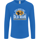 Old Man With a Bow & Arrow Funny Archery Mens Long Sleeve T-Shirt Royal Blue