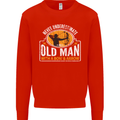 Old Man With a Bow & Arrow Funny Archery Mens Sweatshirt Jumper Bright Red