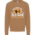 Old Man With a Bow & Arrow Funny Archery Mens Sweatshirt Jumper Caramel Latte