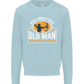 Old Man With a Bow & Arrow Funny Archery Mens Sweatshirt Jumper Light Blue