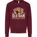 Old Man With a Bow & Arrow Funny Archery Mens Sweatshirt Jumper Maroon