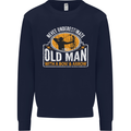 Old Man With a Bow & Arrow Funny Archery Mens Sweatshirt Jumper Navy Blue