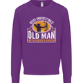 Old Man With a Bow & Arrow Funny Archery Mens Sweatshirt Jumper Purple