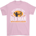 Old Man With a Bow & Arrow Funny Archery Mens T-Shirt Cotton Gildan Light Pink