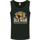Old Man With a Bow & Arrow Funny Archery Mens Vest Tank Top Black
