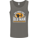 Old Man With a Bow & Arrow Funny Archery Mens Vest Tank Top Charcoal