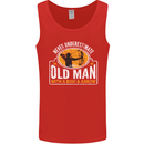 Old Man With a Bow & Arrow Funny Archery Mens Vest Tank Top Red