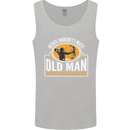 Old Man With a Bow & Arrow Funny Archery Mens Vest Tank Top Sports Grey