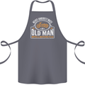 Old Man With a Motorcyle Biker Motorcycle Cotton Apron 100% Organic Steel