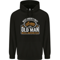 Old Man With a Motorcyle Biker Motorcycle Mens 80% Cotton Hoodie Black