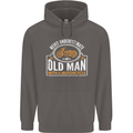 Old Man With a Motorcyle Biker Motorcycle Mens 80% Cotton Hoodie Charcoal