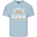 Old Man With a Motorcyle Biker Motorcycle Mens Cotton T-Shirt Tee Top Light Blue