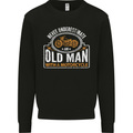 Old Man With a Motorcyle Biker Motorcycle Mens Sweatshirt Jumper Black