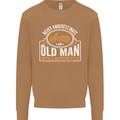 Old Man With a Motorcyle Biker Motorcycle Mens Sweatshirt Jumper Caramel Latte