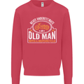 Old Man With a Motorcyle Biker Motorcycle Mens Sweatshirt Jumper Heliconia