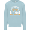 Old Man With a Motorcyle Biker Motorcycle Mens Sweatshirt Jumper Light Blue