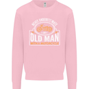 Old Man With a Motorcyle Biker Motorcycle Mens Sweatshirt Jumper Light Pink