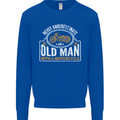 Old Man With a Motorcyle Biker Motorcycle Mens Sweatshirt Jumper Royal Blue