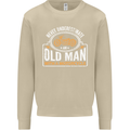 Old Man With a Motorcyle Biker Motorcycle Mens Sweatshirt Jumper Sand