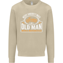 Old Man With a Motorcyle Biker Motorcycle Mens Sweatshirt Jumper Sand