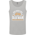 Old Man With a Motorcyle Biker Motorcycle Mens Vest Tank Top Sports Grey