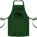 Old Man With a Tractor Driver Farmer Farm Cotton Apron 100% Organic Forest Green