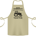Old Man With a Tractor Driver Farmer Farm Cotton Apron 100% Organic Khaki