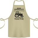 Old Man With a Tractor Driver Farmer Farm Cotton Apron 100% Organic Khaki