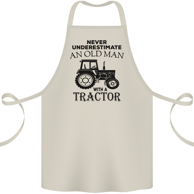 Old Man With a Tractor Driver Farmer Farm Cotton Apron 100% Organic Natural