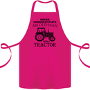 Old Man With a Tractor Driver Farmer Farm Cotton Apron 100% Organic Pink