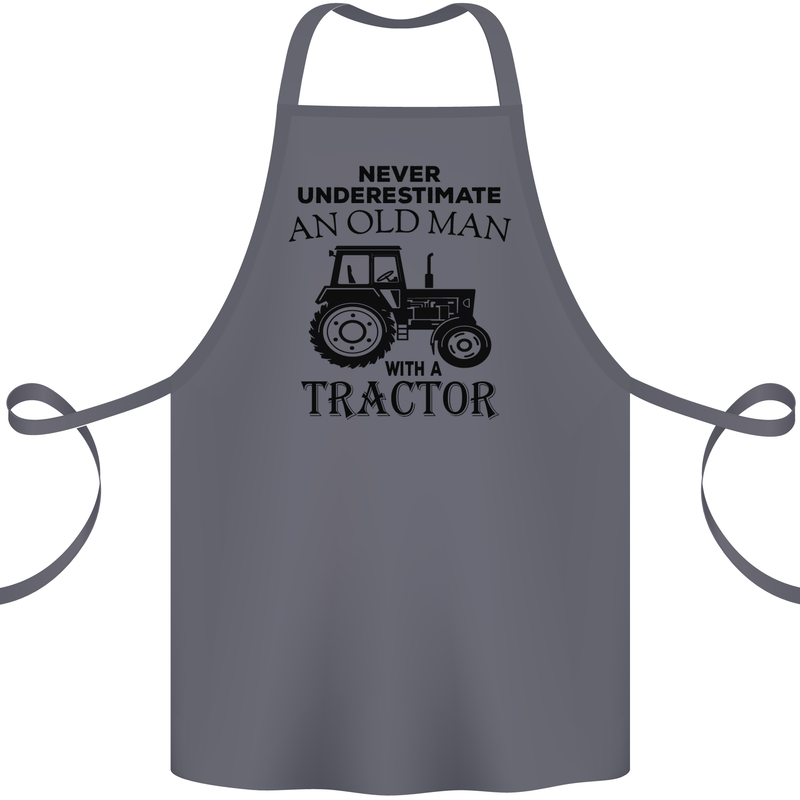 Old Man With a Tractor Driver Farmer Farm Cotton Apron 100% Organic Steel