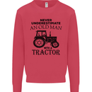 Old Man With a Tractor Driver Farmer Farm Mens Sweatshirt Jumper Heliconia
