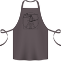 Old Rocker Vitruvian Guitarist Funny Guitar Cotton Apron 100% Organic Dark Grey