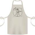 Old Rocker Vitruvian Guitarist Funny Guitar Cotton Apron 100% Organic Natural