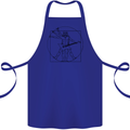 Old Rocker Vitruvian Guitarist Funny Guitar Cotton Apron 100% Organic Royal Blue