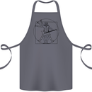 Old Rocker Vitruvian Guitarist Funny Guitar Cotton Apron 100% Organic Steel