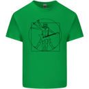 Old Rocker Vitruvian Guitarist Funny Guitar Kids T-Shirt Childrens Irish Green