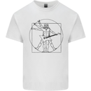 Old Rocker Vitruvian Guitarist Funny Guitar Kids T-Shirt Childrens White