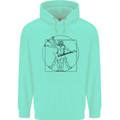 Old Rocker Vitruvian Guitarist Funny Guitar Mens 80% Cotton Hoodie Peppermint