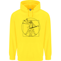Old Rocker Vitruvian Guitarist Funny Guitar Mens 80% Cotton Hoodie Yellow