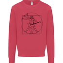 Old Rocker Vitruvian Guitarist Funny Guitar Mens Sweatshirt Jumper Heliconia