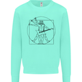Old Rocker Vitruvian Guitarist Funny Guitar Mens Sweatshirt Jumper Peppermint