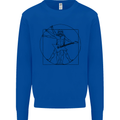 Old Rocker Vitruvian Guitarist Funny Guitar Mens Sweatshirt Jumper Royal Blue